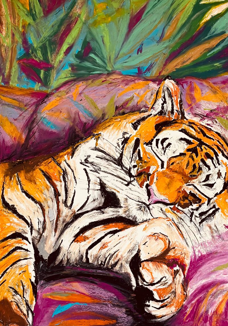Modere Kunst eines Tigers (Tierportrait)