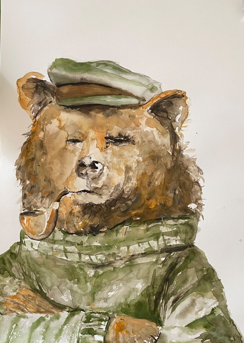 Moderne Kunst (Bär/Tierportrait)