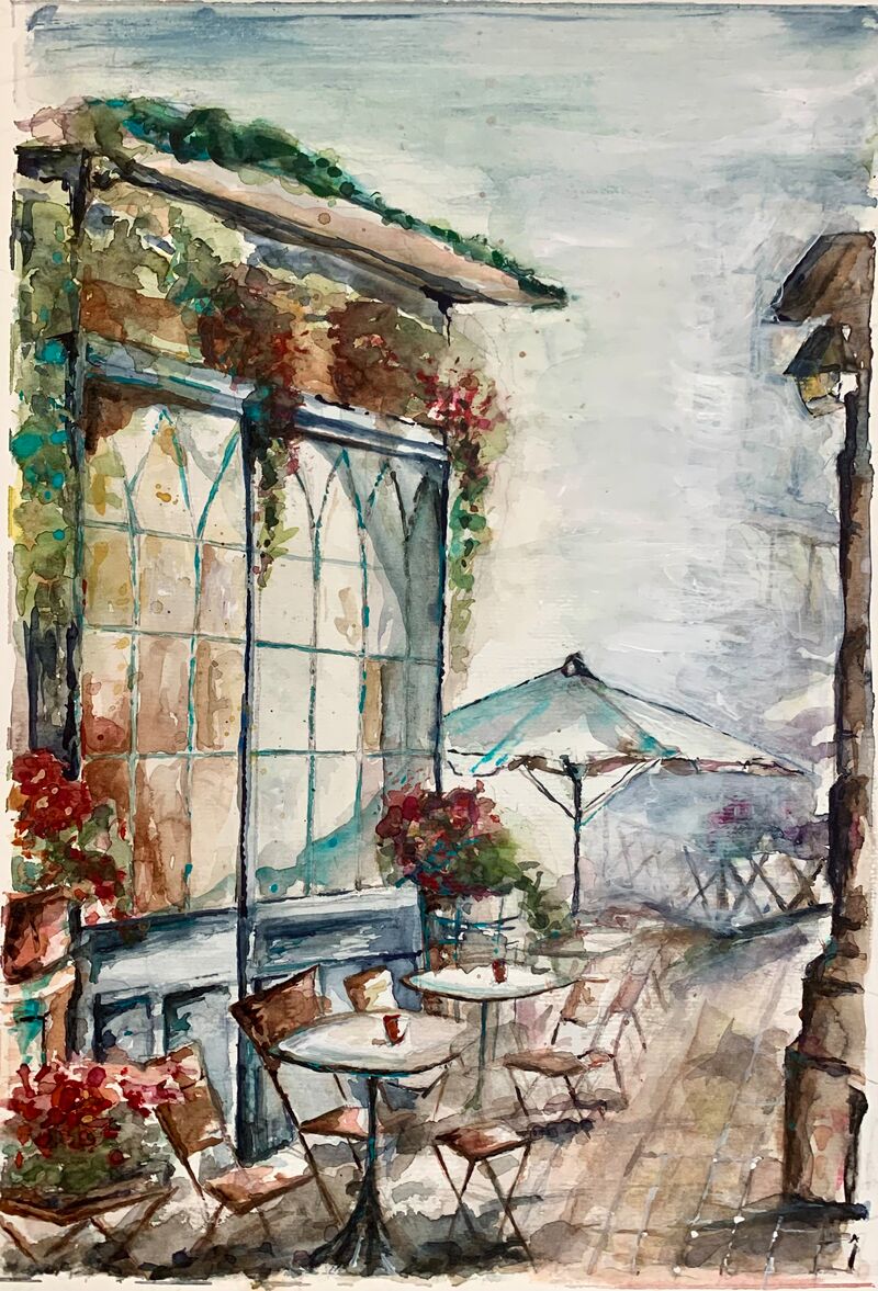 Moderne Kunst (Urlaubserinnerung Venedig in Aquarell)