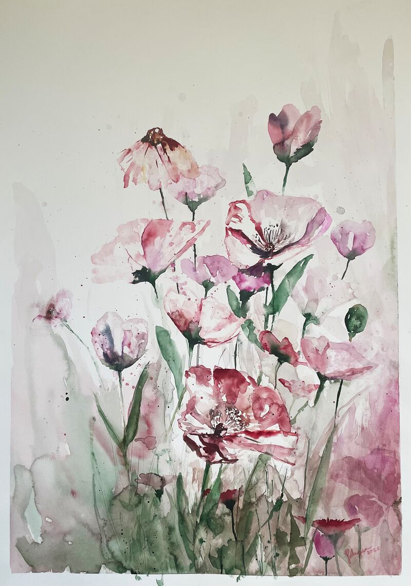 Blume in Aquarell